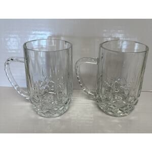 Vintage Sett of Two crystal mug Nobility KRISTAL ZAJECAR 16oz 24% LedYugoslavs